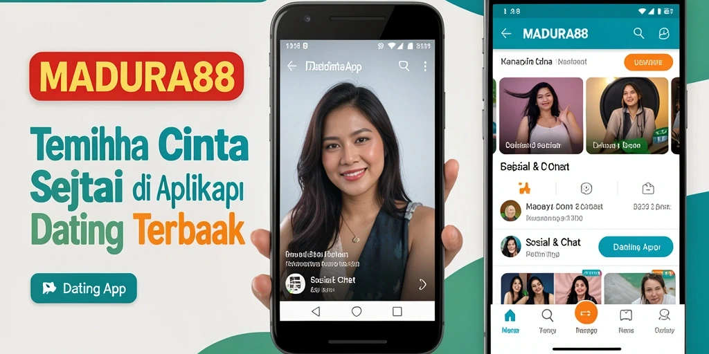 Screenshot MADURA88 menampilkan antarmuka pengguna yang intuitif untuk aplikasi Dating App.