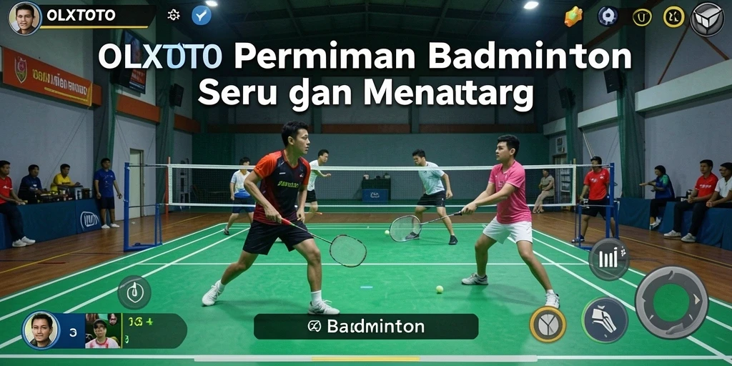 Tampilan antarmuka menarik OLXTOTO saat bermain badminton.