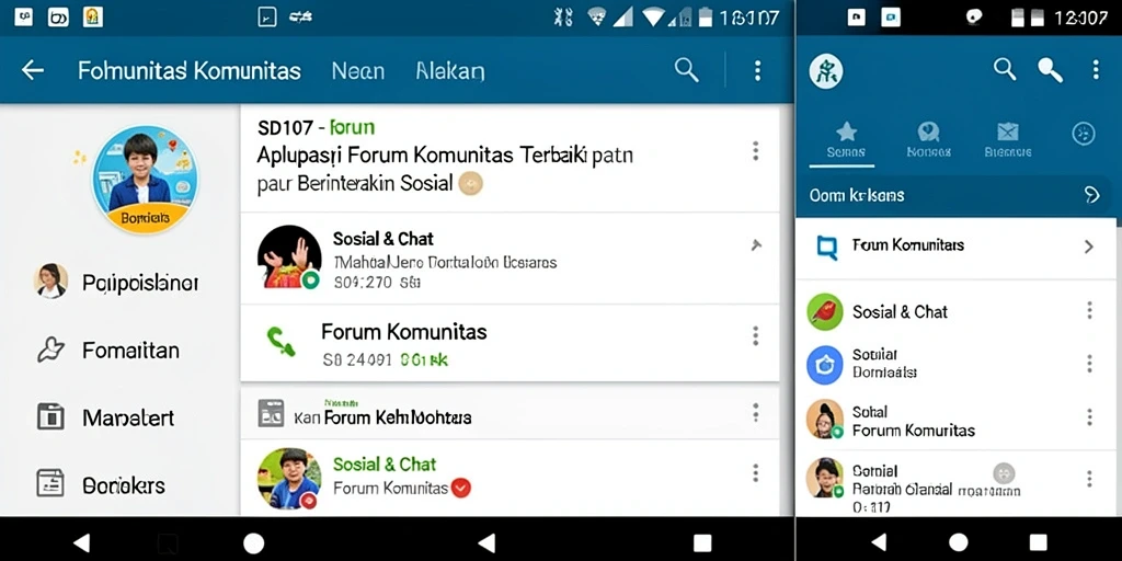 Antarmuka SD107 yang menarik untuk interaksi dalam Forum Komunitas.