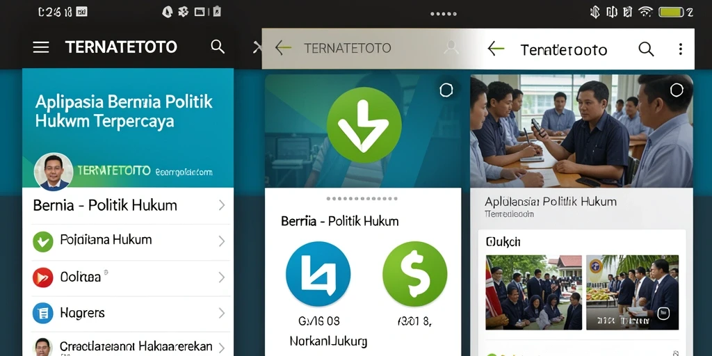 Antarmuka TERNATETOTO yang sederhana dan informatif.