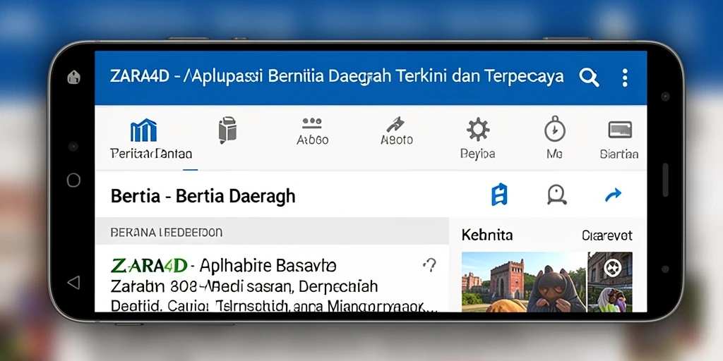 Tampilan antarmuka ZARA4D dengan berita daerah terbaru.